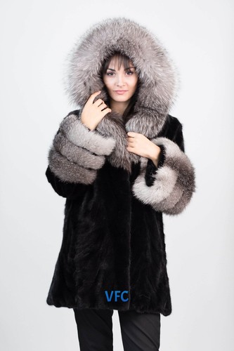 Cappotto visone nero con - di,