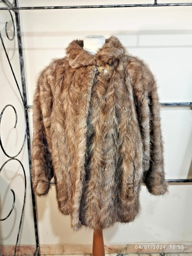 Pelliccia vera visone marrone - visone,
